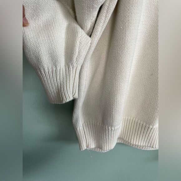 Izod Men’s Cream Championship Golf 100% Cotton Crew Neck Sweater SZ L - Picture 4 of 6